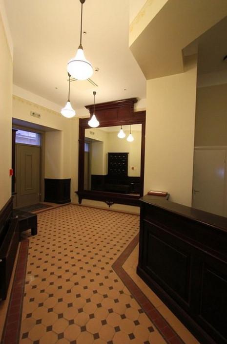 This luxury apartment is located in renovated historical Fitinghof building.