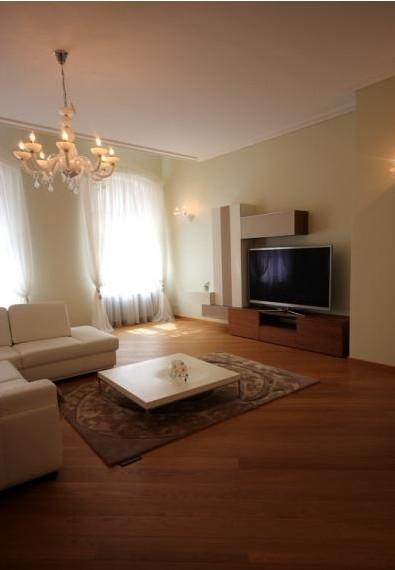 This luxury apartment is located in renovated historical Fitinghof building.