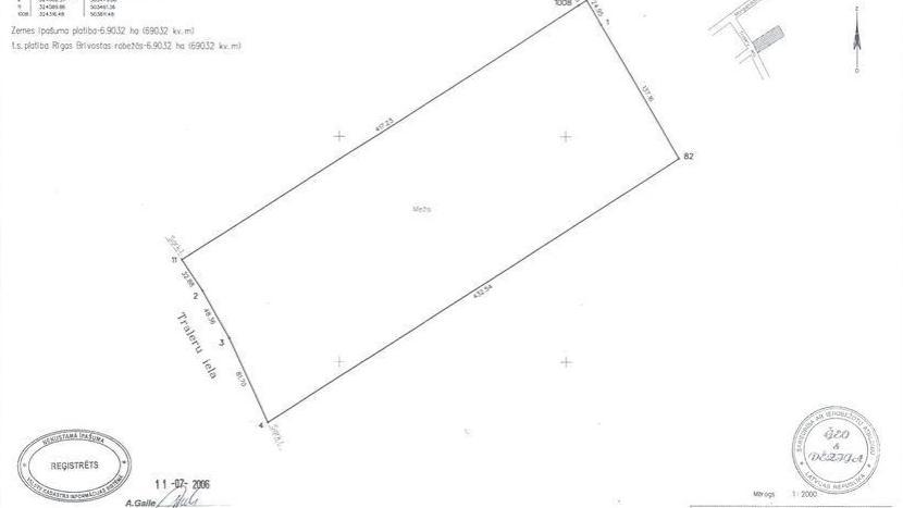 Pārdod zemi ar kopējo platību 69032 kv. m.