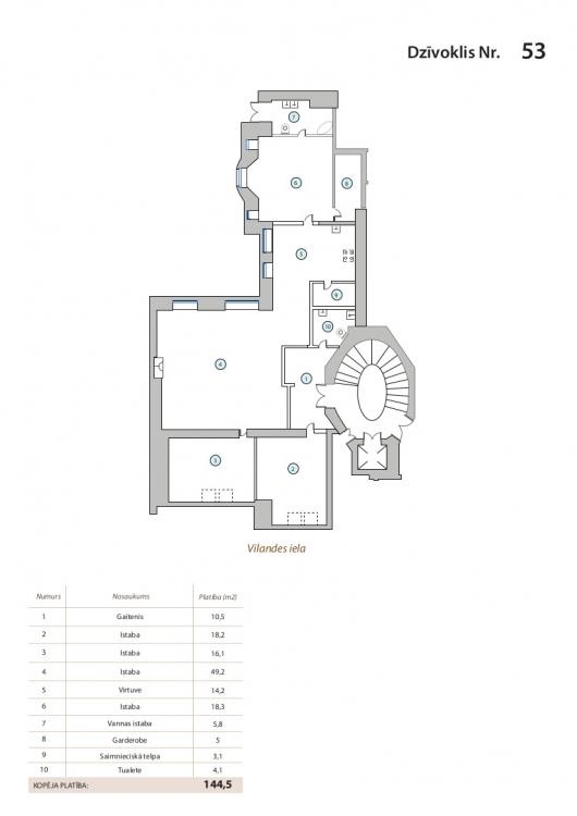 For long-term rent we offer 4 room apartment in the embassy district.