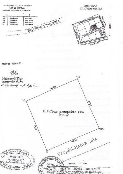 A plot of land with a private house project in Dzintari 