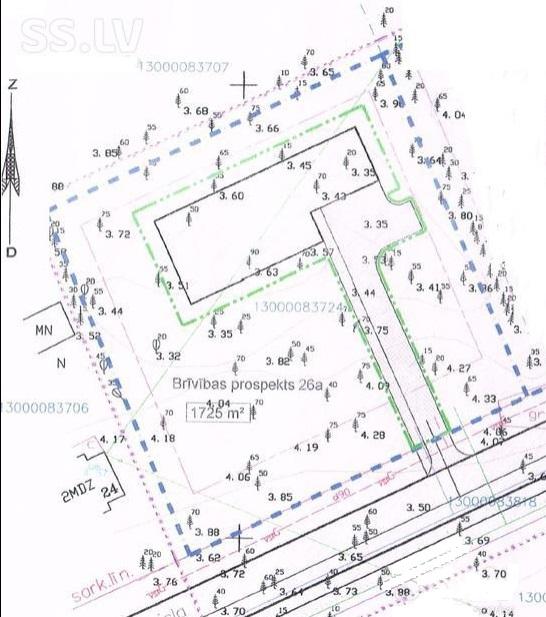 A plot of land with a private house project in Dzintari 