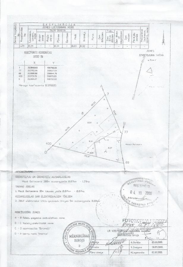 We offer for sale a plot of land in Baltezers with its coastline.