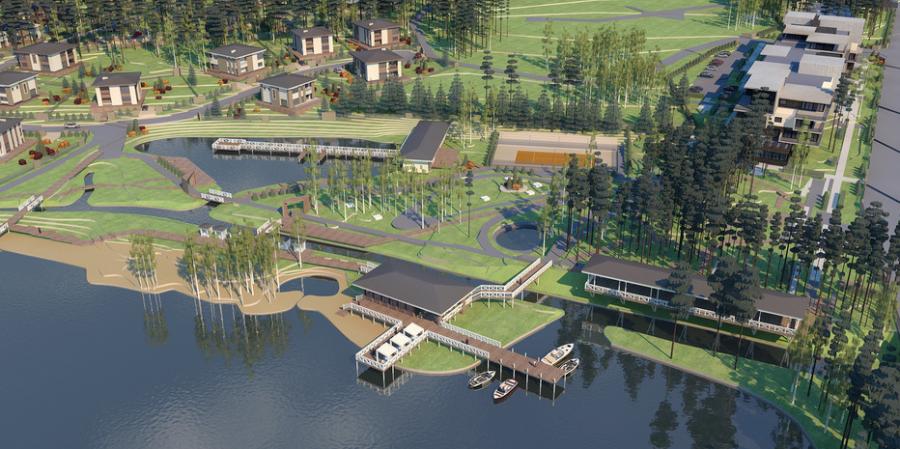 Поселок Jurmala Lake Club  находится на берегу озера Божу, 
