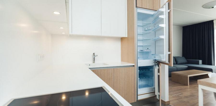 Long term rent furnished two-bedroom apartment in the new project at Grostanas street.