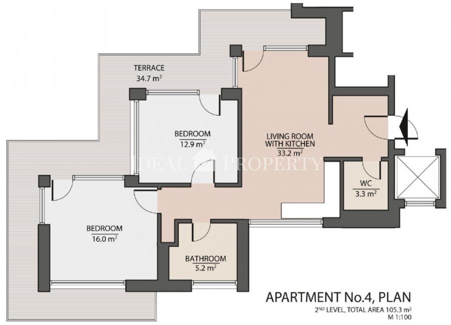 Three - room apartment in the new project in Dubulti at Cerinu street.