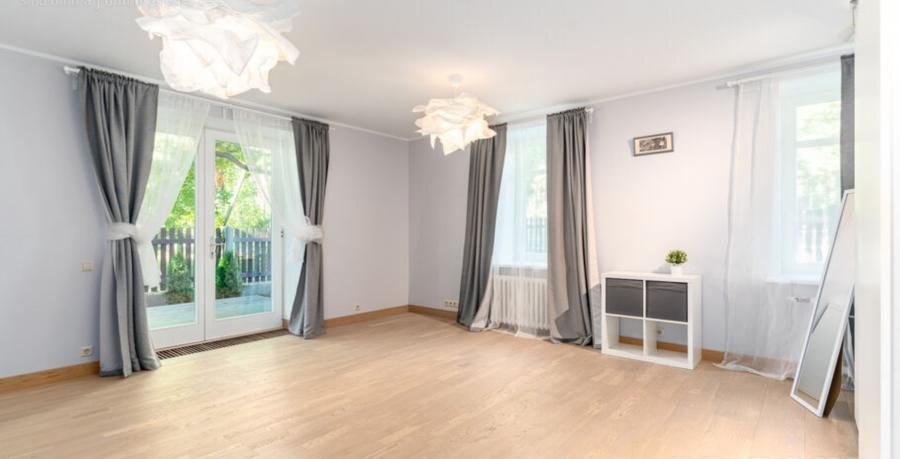 Spacious apartment for rent in a renovated house on Šampētera Street.