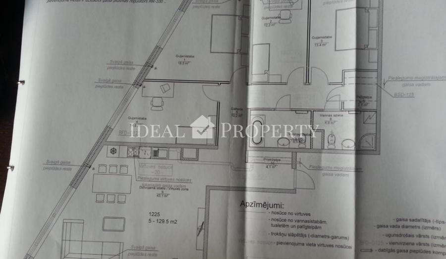 Piedāvājam nomai  plašs pieci istabu dzīvokļis projektā Skanstes virsotnes.