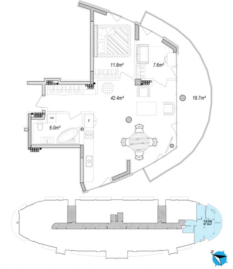 We offer for sale apartment in the new project at Klijanu str.