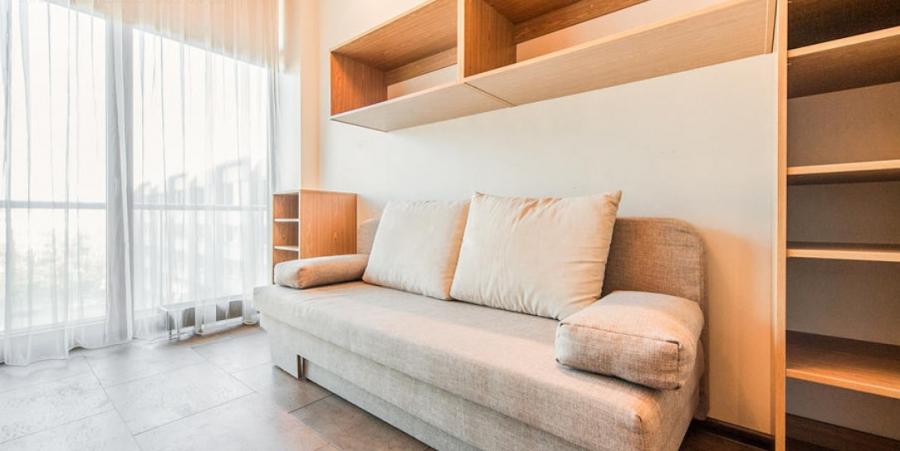 A four-room apartment for rent in a new project in the center of Riga, Tomsona Street.