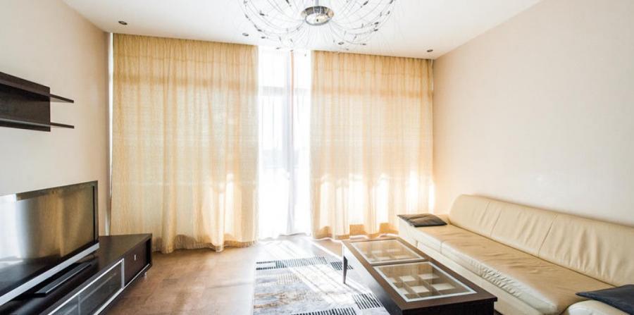 A four-room apartment for rent in a new project in the center of Riga, Tomsona Street.