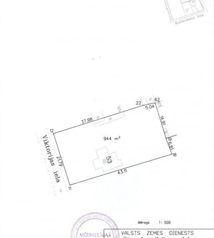 For sale the land plot is located in the center of Jurmala, in Dzintari