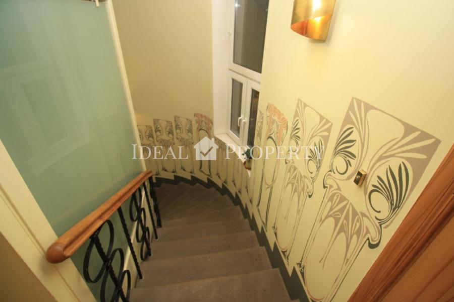 Spacious four-room apartment in Art Nouveau building.