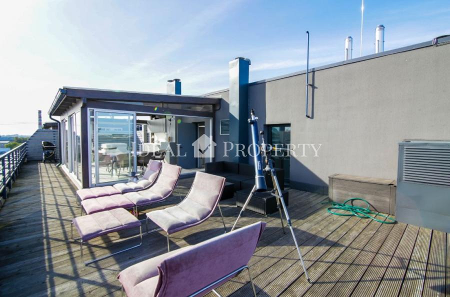 For sale magnificent two-story penthouse in the quiet center of Riga. 