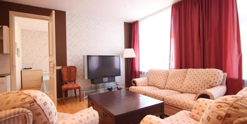 The apartment is located in the quiet center, in a beautiful renovated house.