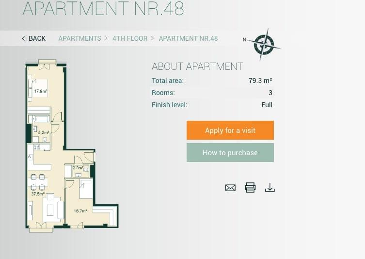 3-room apartments for sale in a residential complex Felicity Apartments.