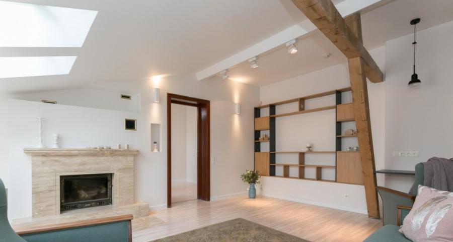 Two-level apartment in a quiet courtyard of the Old Town.