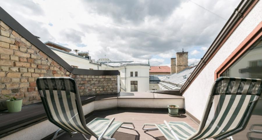 Loft-penthouse apartment with a terrace.