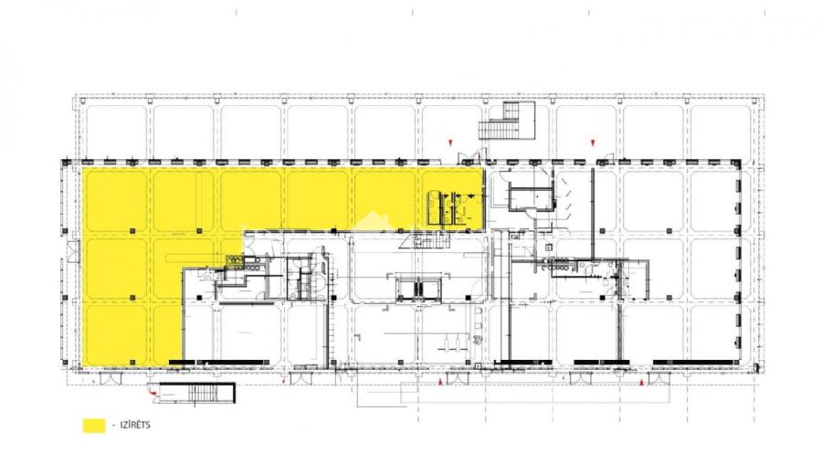 The RED LINE office building at Ganibu Dambis offers office space for rent.