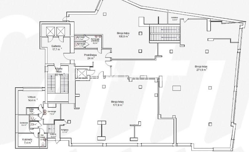 For lease are being offered office premises at TERBATAS BIZNESA CENTRS