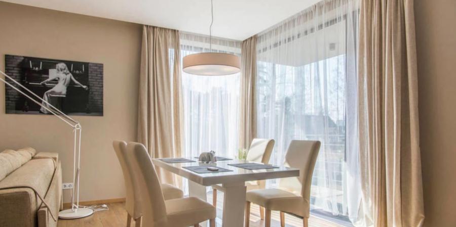 For rent spacious and shiny 2 bedroom apartment at the new project house in Jurmala