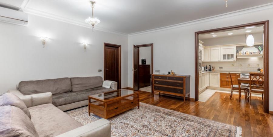 Apartment is fully furnished and equipped with household appliances for sale is offered in Jurmala.