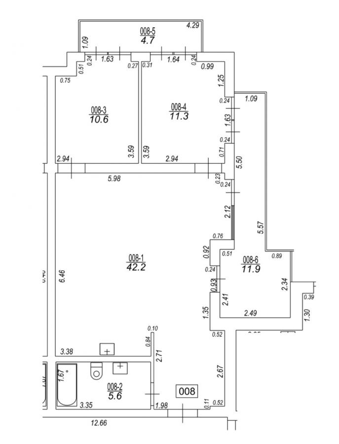 For sale a 3-room  apartment in the new River Residence complex .