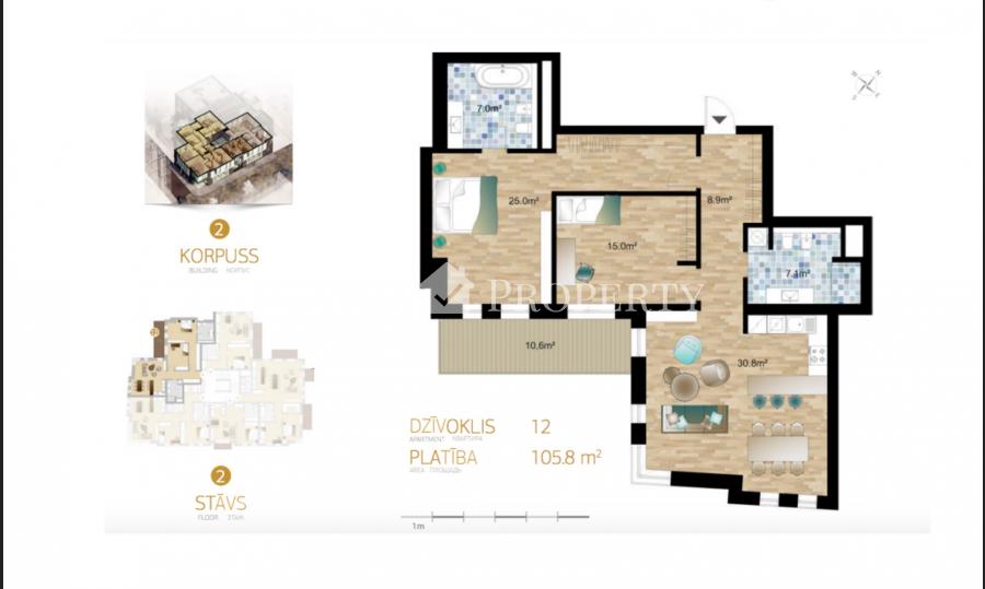 Ekskluzīvs slēgta tipa dzīvojamais projekts klusajā centrā.