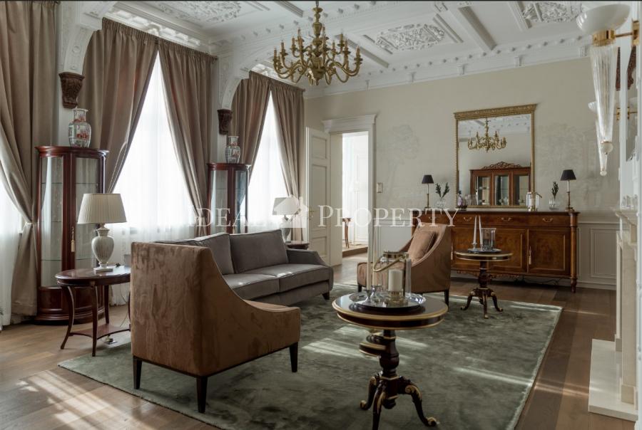 An exclusive chance to purchase an apartment in one of the most sophisticated buildings in Riga, at Elizabetes iela .