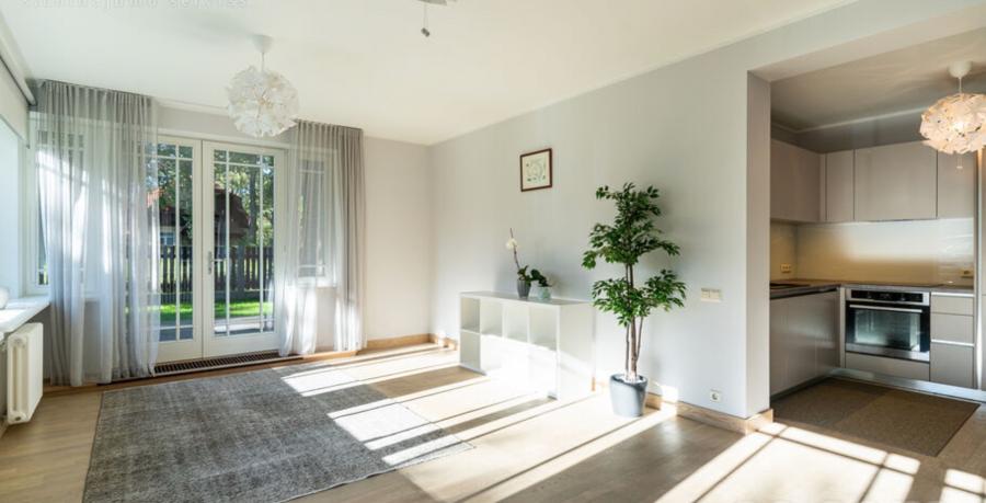 Spacious apartment for rent in a renovated house on Šampētera Street.