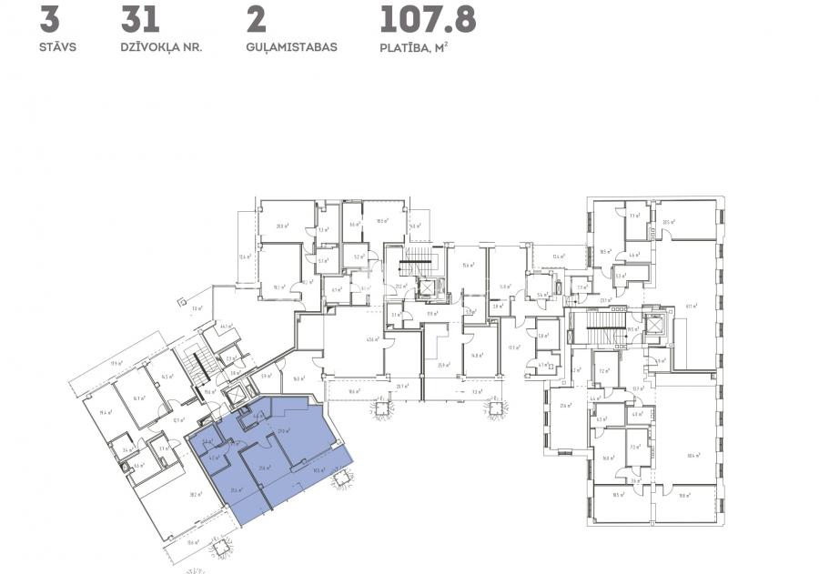 For sale we offer an exclusive 3-room apartment in the most expensive place in Riga - the Quiet Center, in the new project Hoft!
