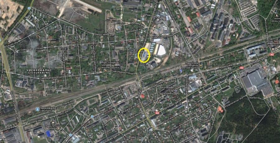 А warehouse store is located close to Riga city centre for sale.